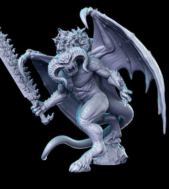 Moria Balrog Hobbit  Lord of the Rings LOTR 32mm Pre-supported