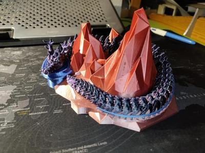 Low Poly mountain for Cristmas Dragon