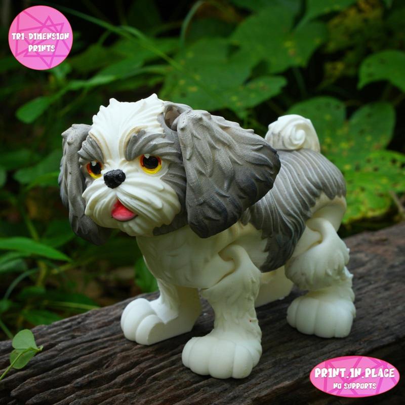Print In Place Cute Flexi Shih Tzu Dog