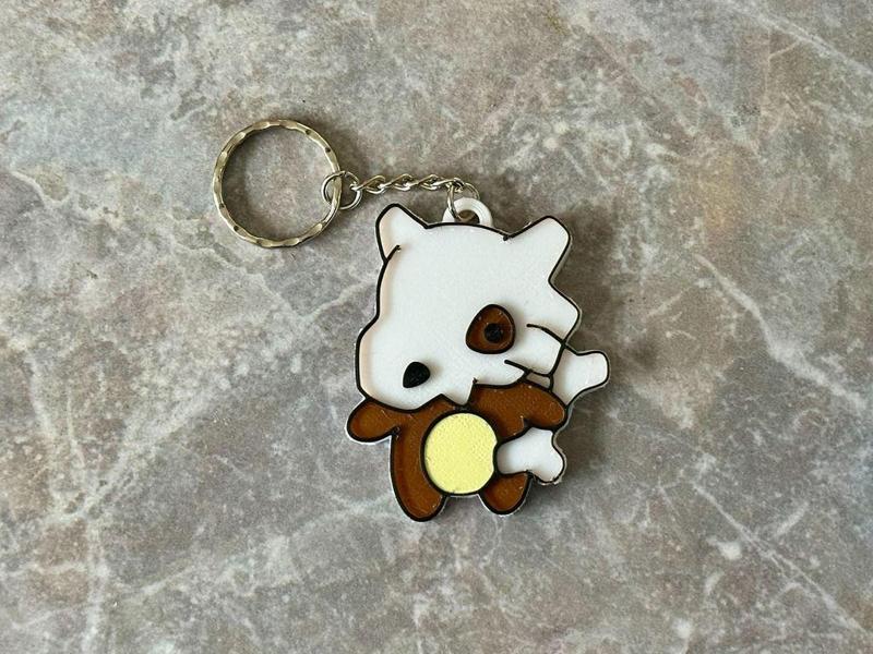 Cute Cubone Pokemon Chibi Fridge Magnet/Keychain