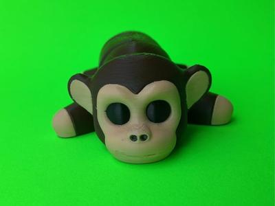 Articulated Monkey, Cute Flexi Fidget Animal Toy 3D Print