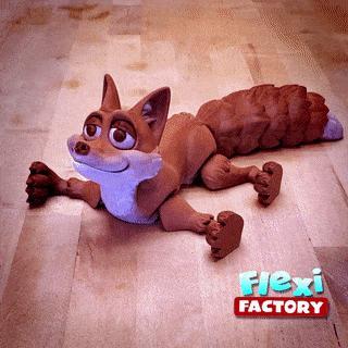 Cute Flexi Print-in-Place Fox with 3MF and XL Versions Included!
