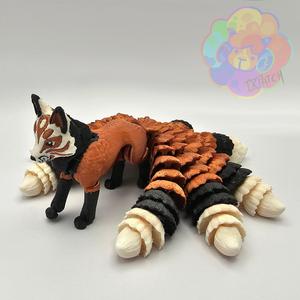 Kitsune – Flexi Articulated Fox with Nine Tails (print in place, no supports)
