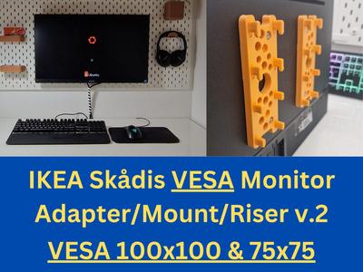 IKEA Skådis VESA Monitor Adapter/Mount/Riser v.2