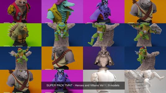 SUPER PACK TMNT – Heroes and Villains Vol 1 3D Model Collection