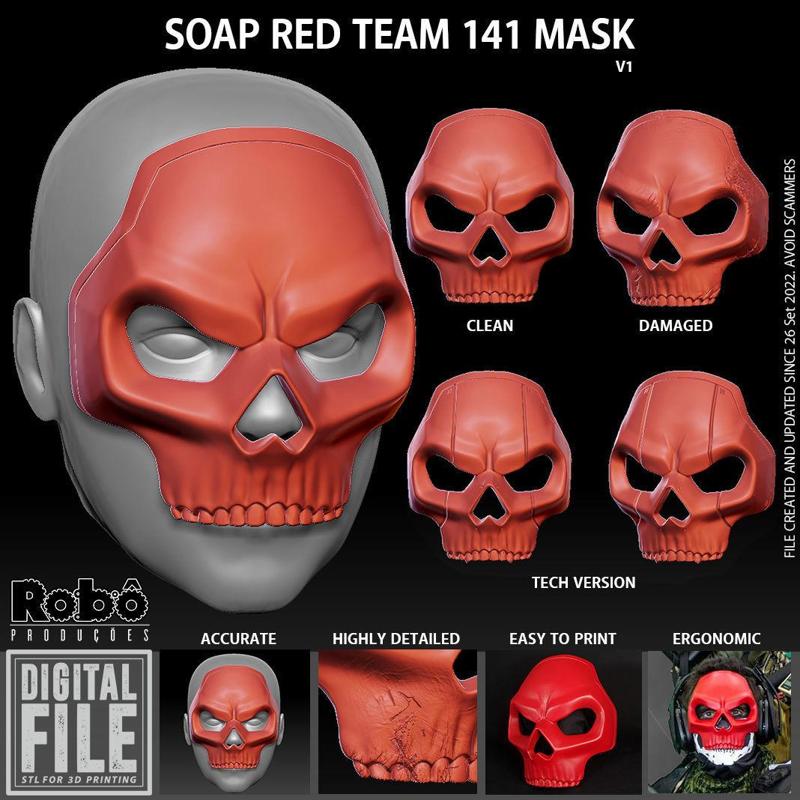 Soap Red Team 141 Mask – Call of Duty – MW2 – WARZONE