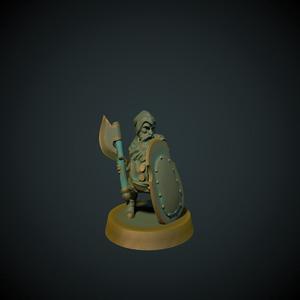Dwarf axeman 28mm (no supports needed)