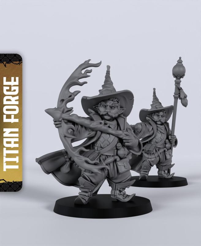 Halfling Male Wizard – With Free Dragon  – 5e DnD Inspired for RPG and Wargamers