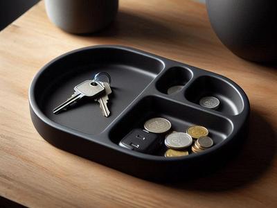 Modern Rounded Key and Coin Tray