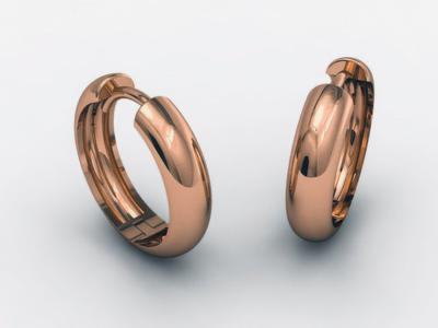 Plain Gold Hoops Earrings