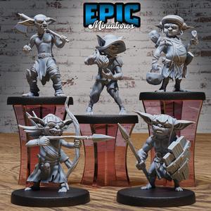 Goblin Tribe Set B / Goblinoid Creature / Evil Ogre Warrior / Green Skin Army Soldier / Siege Servan / Forest Fighter / Woodland Encounter