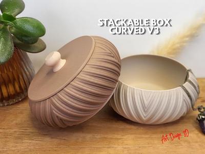 Jewelry Box Stackable Curved V3