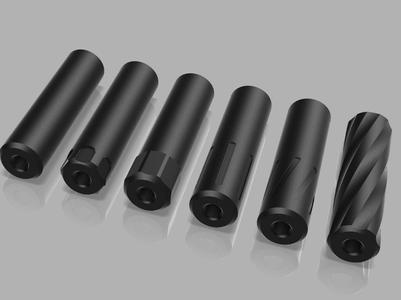 Airgun/airsoft Moderator 6mm 140mm (M14x1 CCW)
