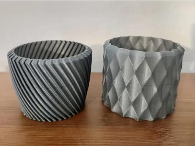 Geometric Succulent Planter for vase mode / spiralize outer contour