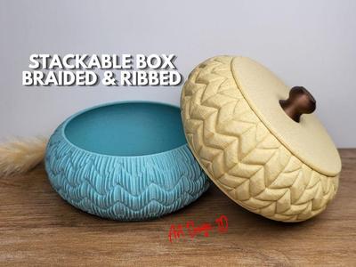 Jewelry Box Stackable Braided & Ribbed