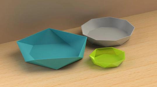 LowPoly Polygonal Bowl