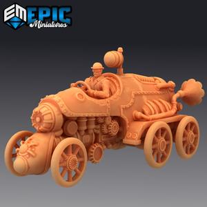 Steam Tech x600 Roadbuzzer / Steampunk Car Construct / Mechanical Driving Buggy