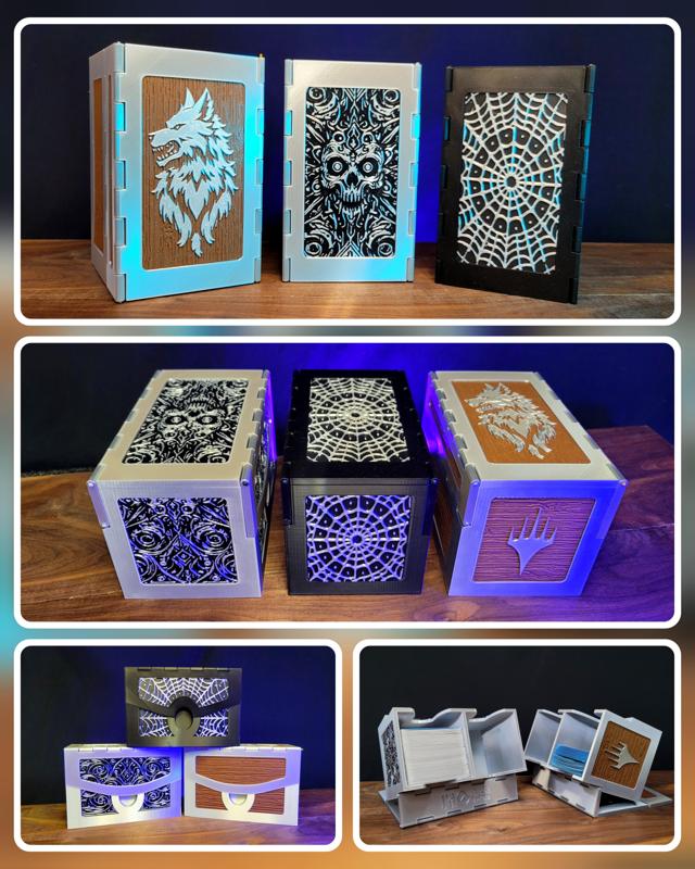 Smaller More Compact Folding Card Box with multiple panel styles