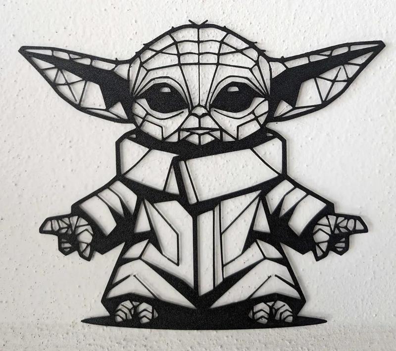 Baby Yoda Grogu – low poly style