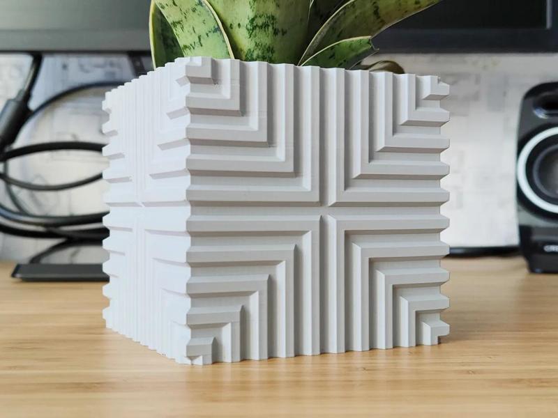 Matrix Cube Plant pot and Planter – Vase mode design