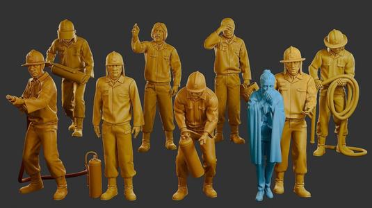 Czechoslovakian firefighter 90s Pack 2 3D Model Collection