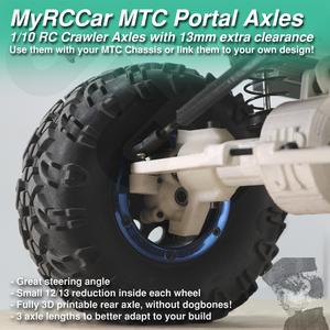 MyRCCar MTC Portal Axles, 1/10 RC Crawler Axles with 13mm extra clearance