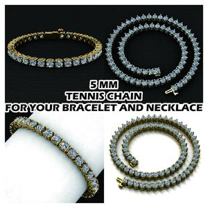 5 MM TENNIS CHAIN FOR BRACELET AND NECKLACE 3D Model Collection