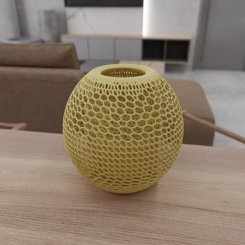3D Wireframe Flower Vase Gifts for Him with 3D Stl Files & Modern Decor, Printable, 3D Printing, Art Deco Vase, 3D Printed Decor, 3D Art
