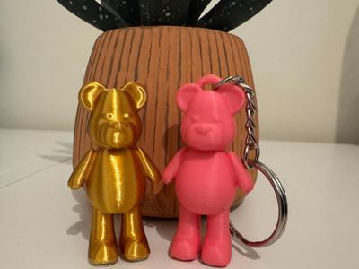 Cute Mini Brick Teddy Bear Keychain / Figure