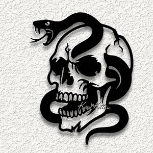 skull snake wall art home decor