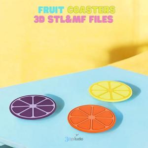 Fruit Coasters 3D Print Stl Files, Stl Files For 3D Printers, 3D Printer Items, Summer Coaster Decoration 3D Printable Print Files