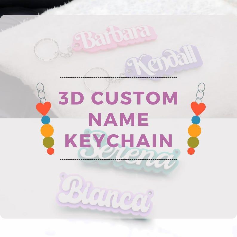 Custom Personalized Name Keychain 3D Print STL Files, Stl Files for 3D Printers, Customizable Name Tag, 3D Keychain Print Files