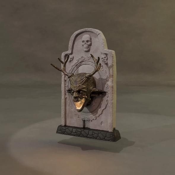 Lamp Devil Tombstone Holder
