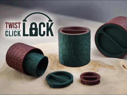 Clicky Twist-Lock Container [Voronoi] [8 Sizes]