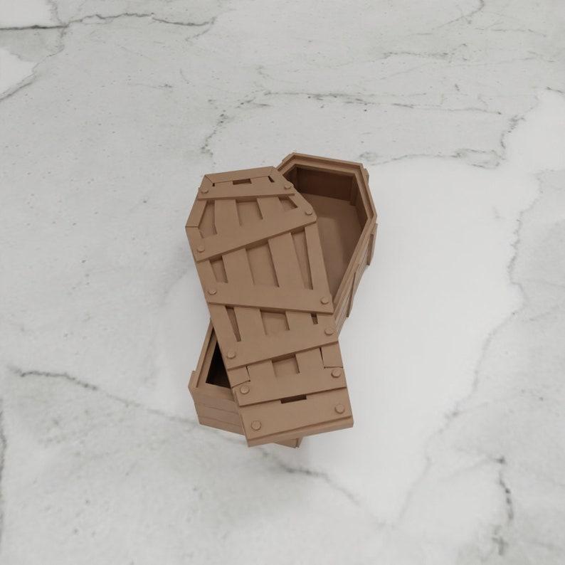 3D Coffin Box for Halloween and Tool Box with Stl File & 3D Printing, Mini Box, Decorative Box, Storage Box, Jewelry Box, Coffin Decor
