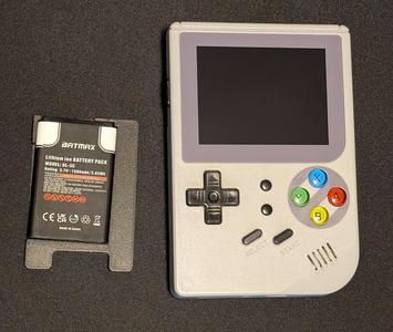 RG300 Handheld Game Console Angled BL-5C Battery Adapter