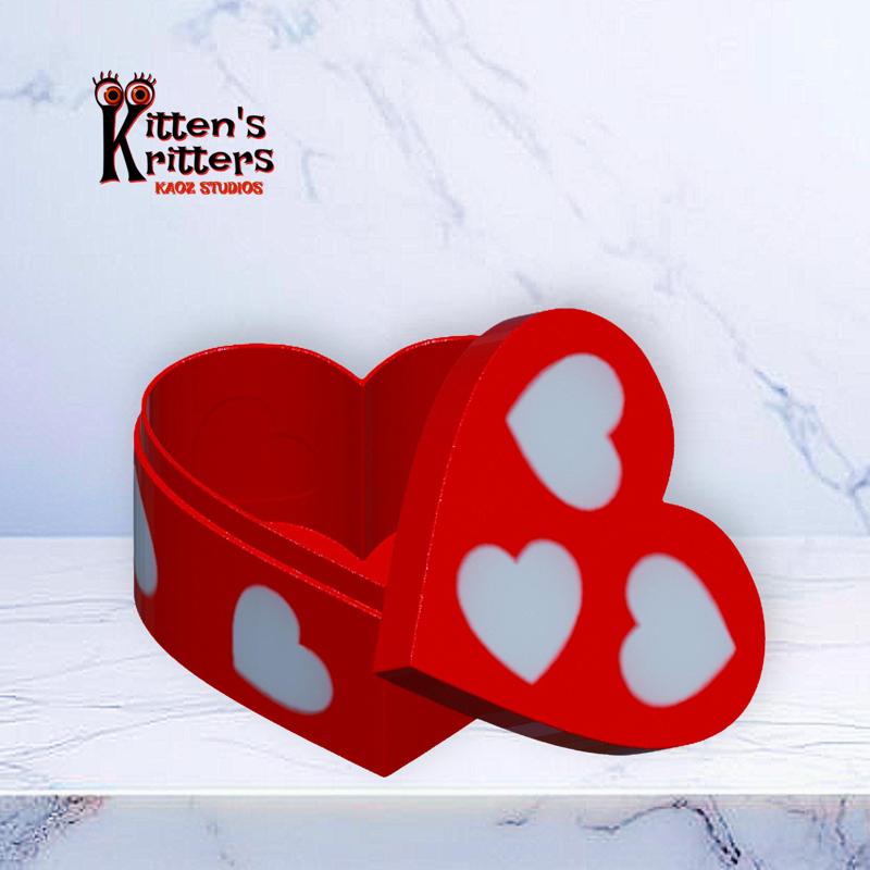 Valentines Day Heart Shaped Box with Lid