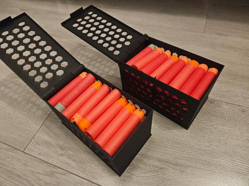 Smaller Nerf Mega Dart Ammo Can. (18cm printbed)