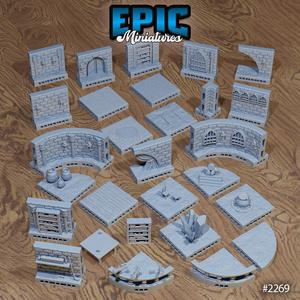 Modular Wizard Room Tiles / Sorcerer Hideout / Magician Building Items / Dungeon Area Decoration / OpenLOCK