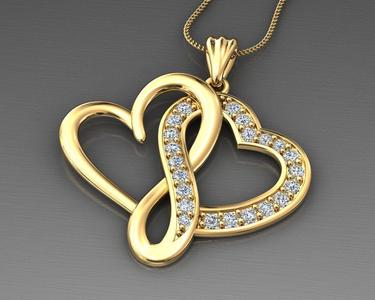 heart pendant infinity love diamond