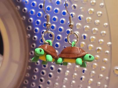 3D Turtle earrings