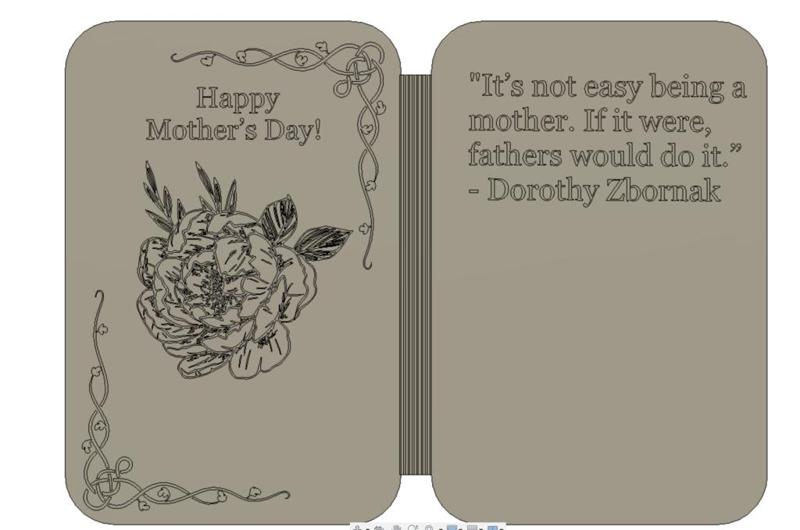 Mother’s Day Articulated Hinge Card – 3D Model (In Progress)