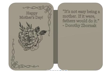 Mother’s Day Articulated Hinge Card – 3D Model (In Progress)