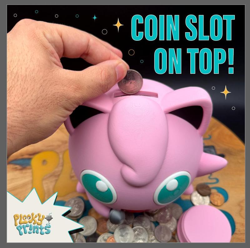 Pokemon JigglyPuff Piggy Bank Jiggly Puff Coin Bank
