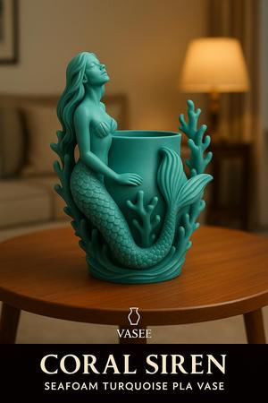 Mermaid-shaped vase art organizer for soft charm