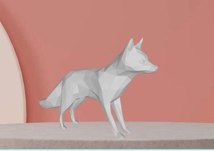 Fox low poly