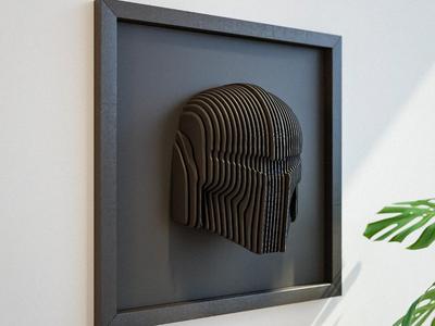 Star Wars Layered Wall Art – Mandalorian Helmet