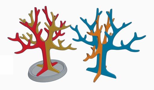 Jewelry tree x2 Capacity symmetric