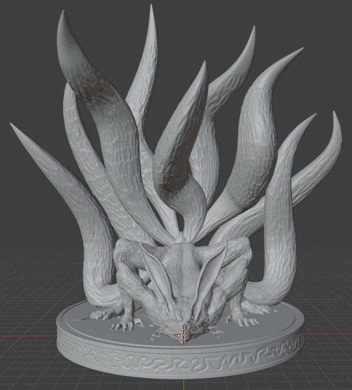 Kurama 3d model or nine tail fox or beast naruto partner