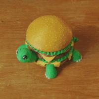 HAMTURTLE, CUTE ARTICULATED BURGER TURTLE, PRINT-IN-PLACE FLEXI